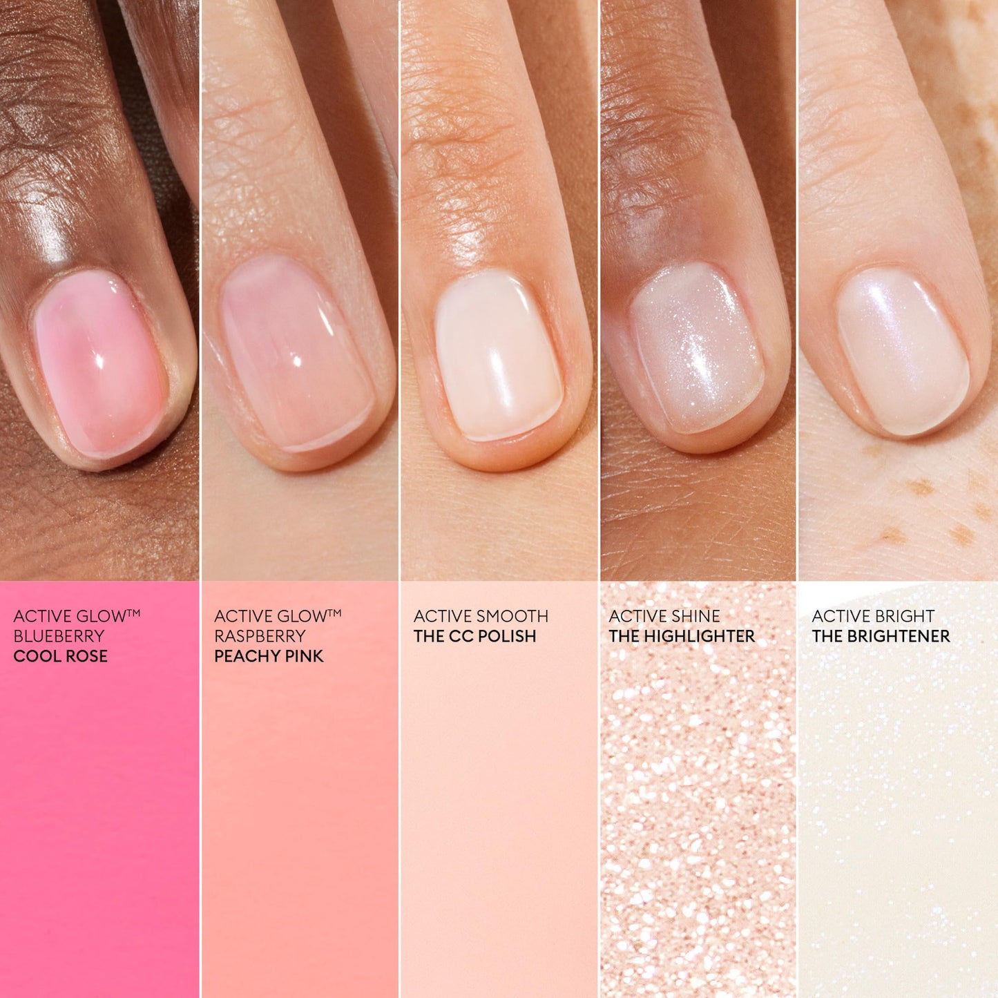 Manucurist Active Shine Illuminating & Care Nail Polish - Nail Concealer - No Lamp - Ultra-Shiny 2 in 1 Nude Gel Polish: Nail Strengthener and Growth, Highlighter & Care - Helps Damaged Nails Repair