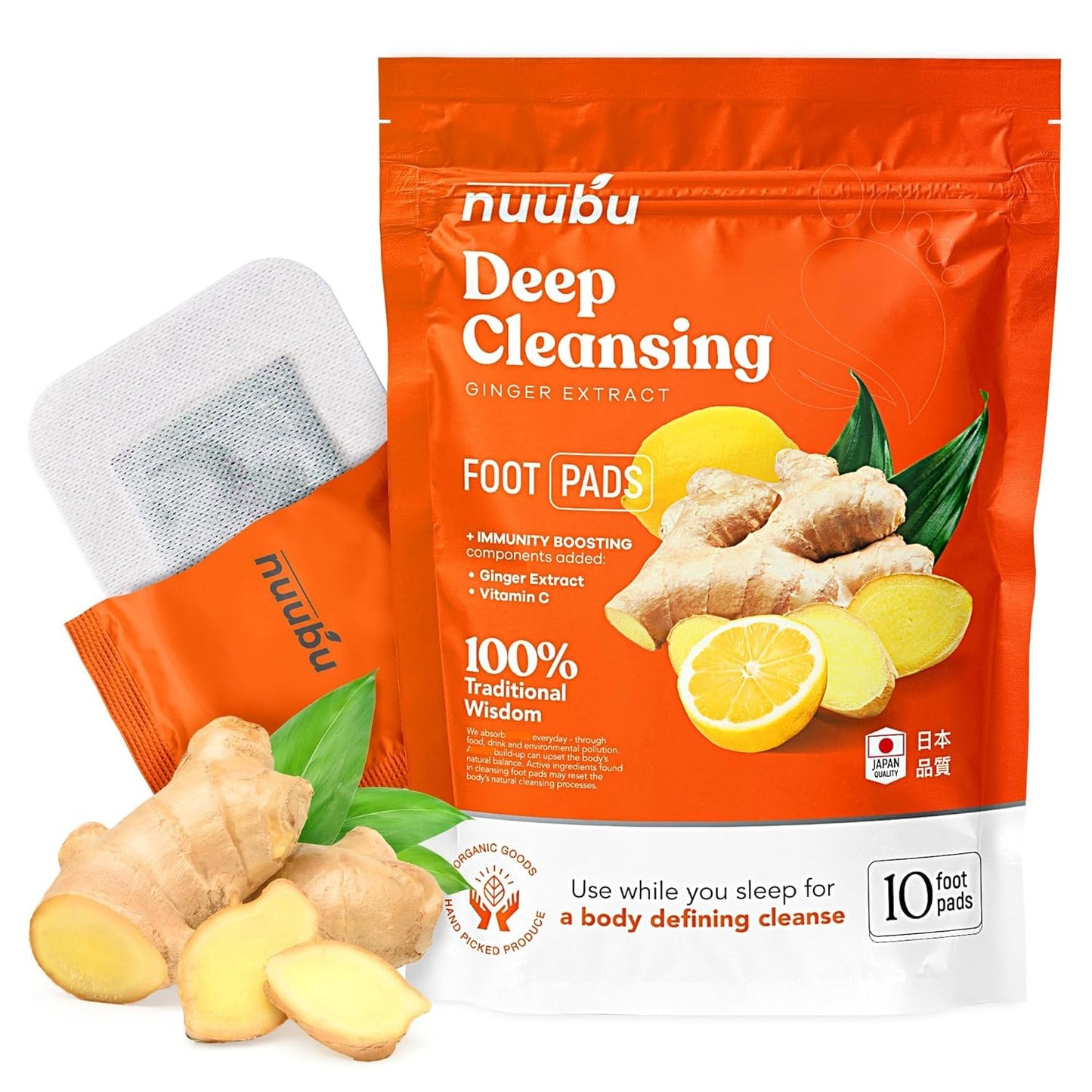 Nuubu | Deep Cleansing Foot Pads Mix | Original, Lavender, Ginger (30 Pads)