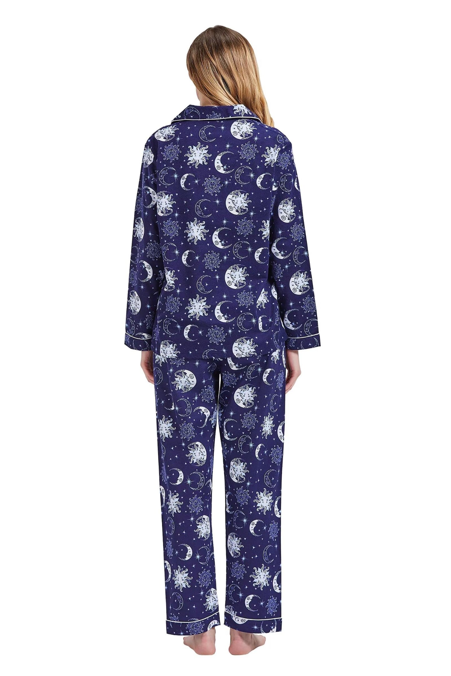 amaxer Women's Flannel Pajama Set 100% Cotton Soft Christmas Pajamas For Women Long Sleeve Pjs Button Down Warm Sleepwear