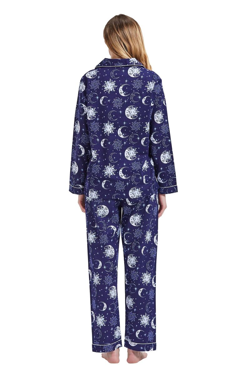 amaxer Women's Flannel Pajama Set 100% Cotton Soft Christmas Pajamas For Women Long Sleeve Pjs Button Down Warm Sleepwear
