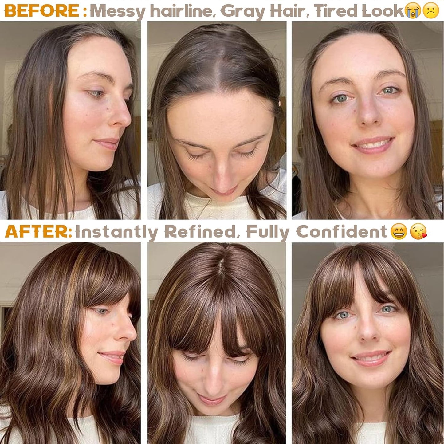BUPPLER Hair Toppers for Women Real Human Hair-U Shape Toppers Hair Pieces for Women with Thinning Hairr 150% Density Silk Base Clip in Human Topper with Bangs for Daily Use(Brown Black-1B