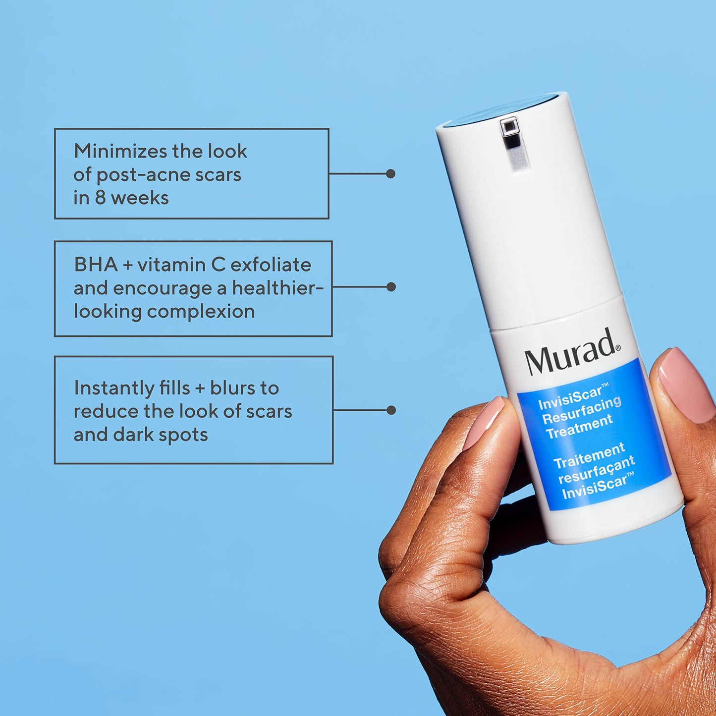 Murad InvisiScar Resurfacing Treatment – Acne Scar Solution with Vitamin C, Salicylic Acid & Centella Asiatica for Smoother Texture, Reduced Discoloration & Effectively Blurs Imperfections - 1 Fl Oz