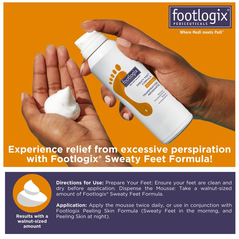 Footlogix Specialty Sweaty Feet Formula, 4.23 Ounce