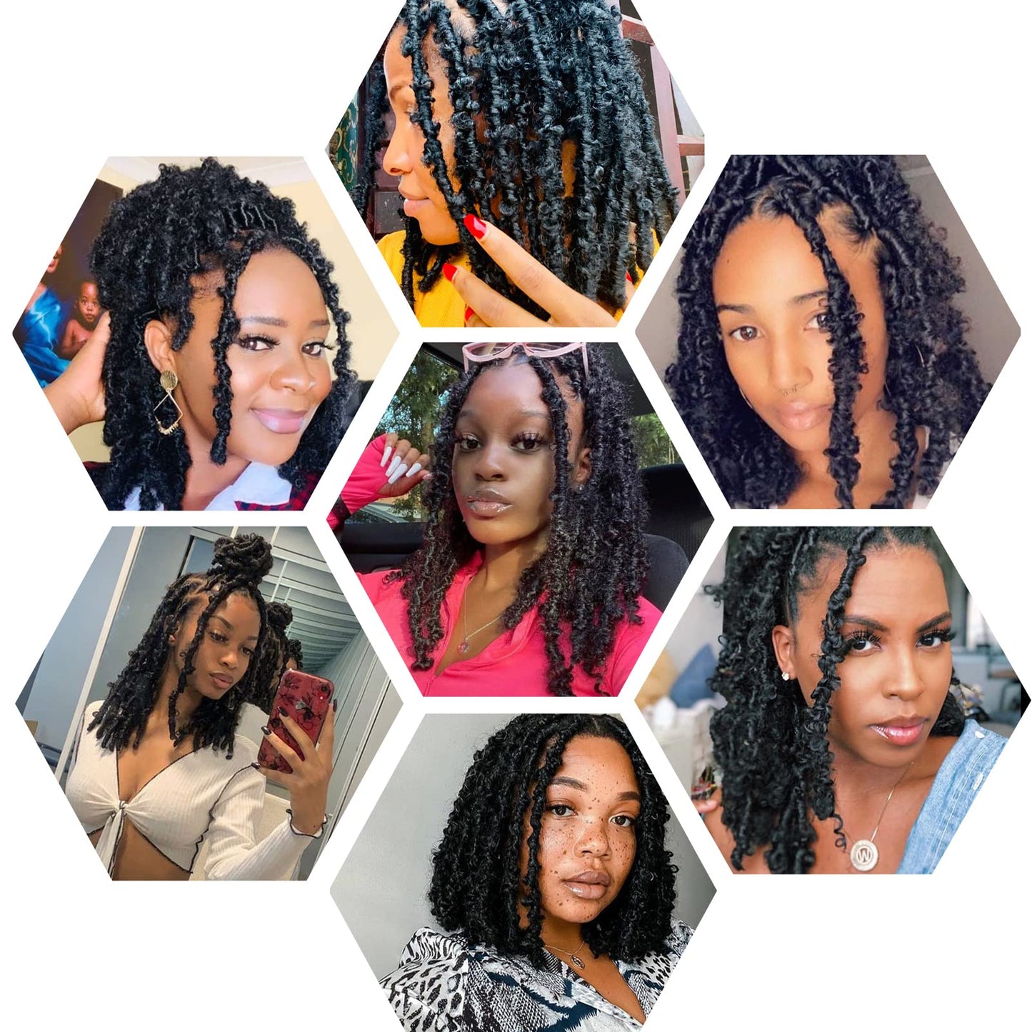 Superlight Butterfly Locs Crochet Hair 18 Inch 6 Packs Color Dark Brown