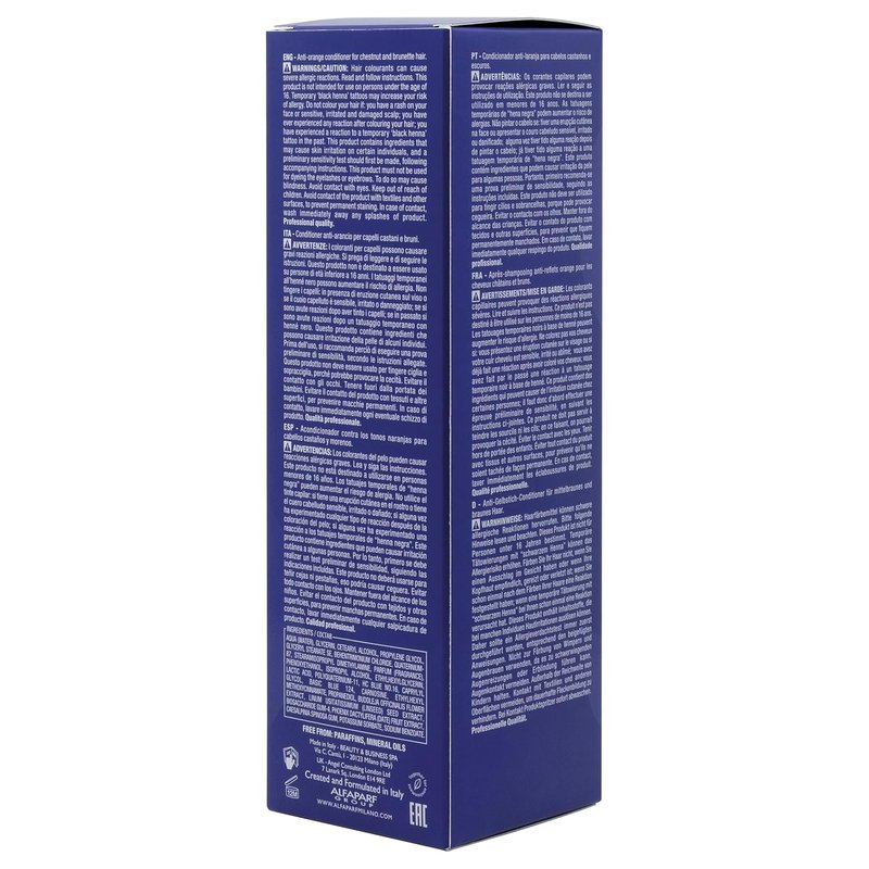 Alfaparf Milano Anti-Orange Conditioner - Neutralizes Brassiness for Brown & Chestnut Hair | 200ml