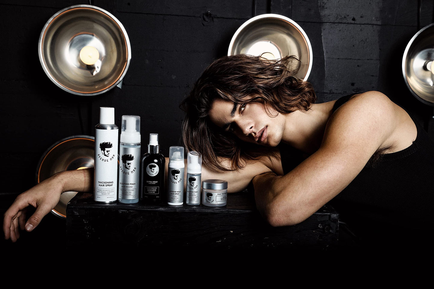 Avenue Man Sculpting Foam for Men - 7 Oz - Frizz Control & Firm Hold Hair Mousse for Men - Styling Hair Products - Men’s Mousse for Hair Styling with No Crunch, Clean Texture & Long-Lasting Lift