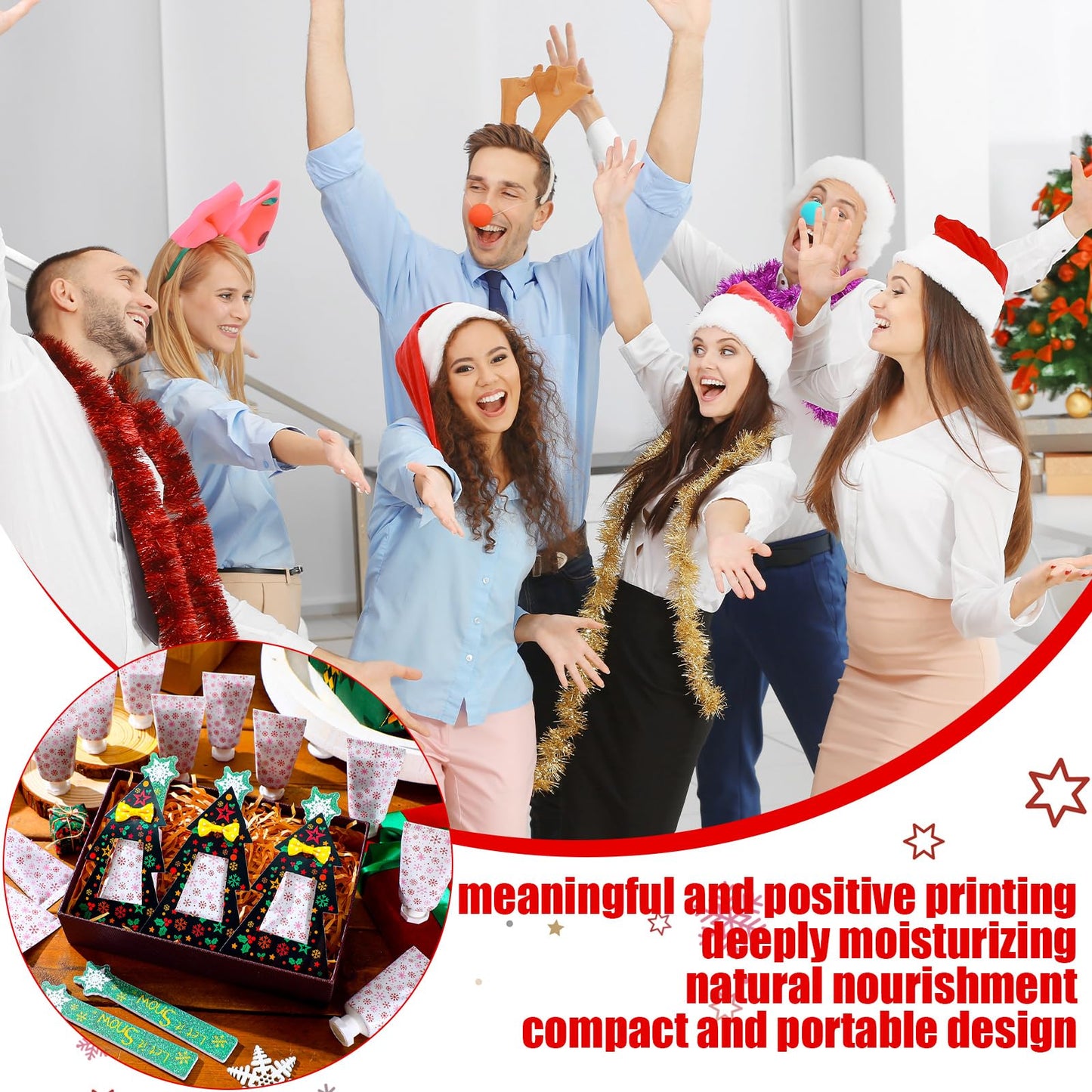 Sacubee 24 Christmas Hand Cream with Nail File Gifts Set Snowflake Hand Cream & Nail File Christmas Party Favors Travel Size Skin Lotion Xmas Party Supplies for Guests