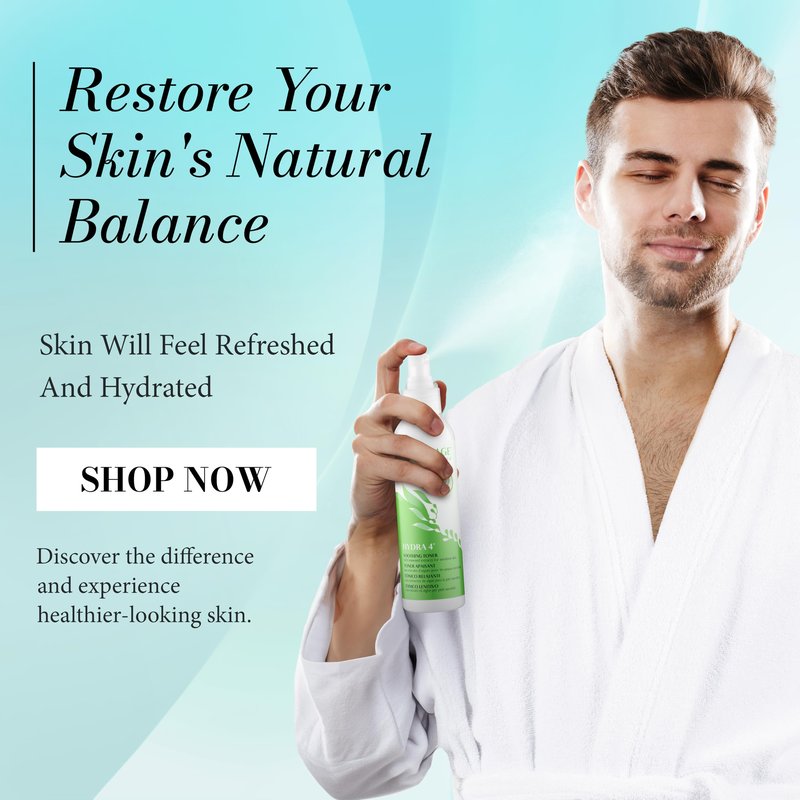 Repechage Hydra 4 Soothing Toner for Sensitive Skin – Hydrating Witch Hazel Toner with Seaweed Extracts & Lactic Acid – Alcohol-Free, Paraben-Free Refreshing Face Mist for Men & Women, 6 fl oz