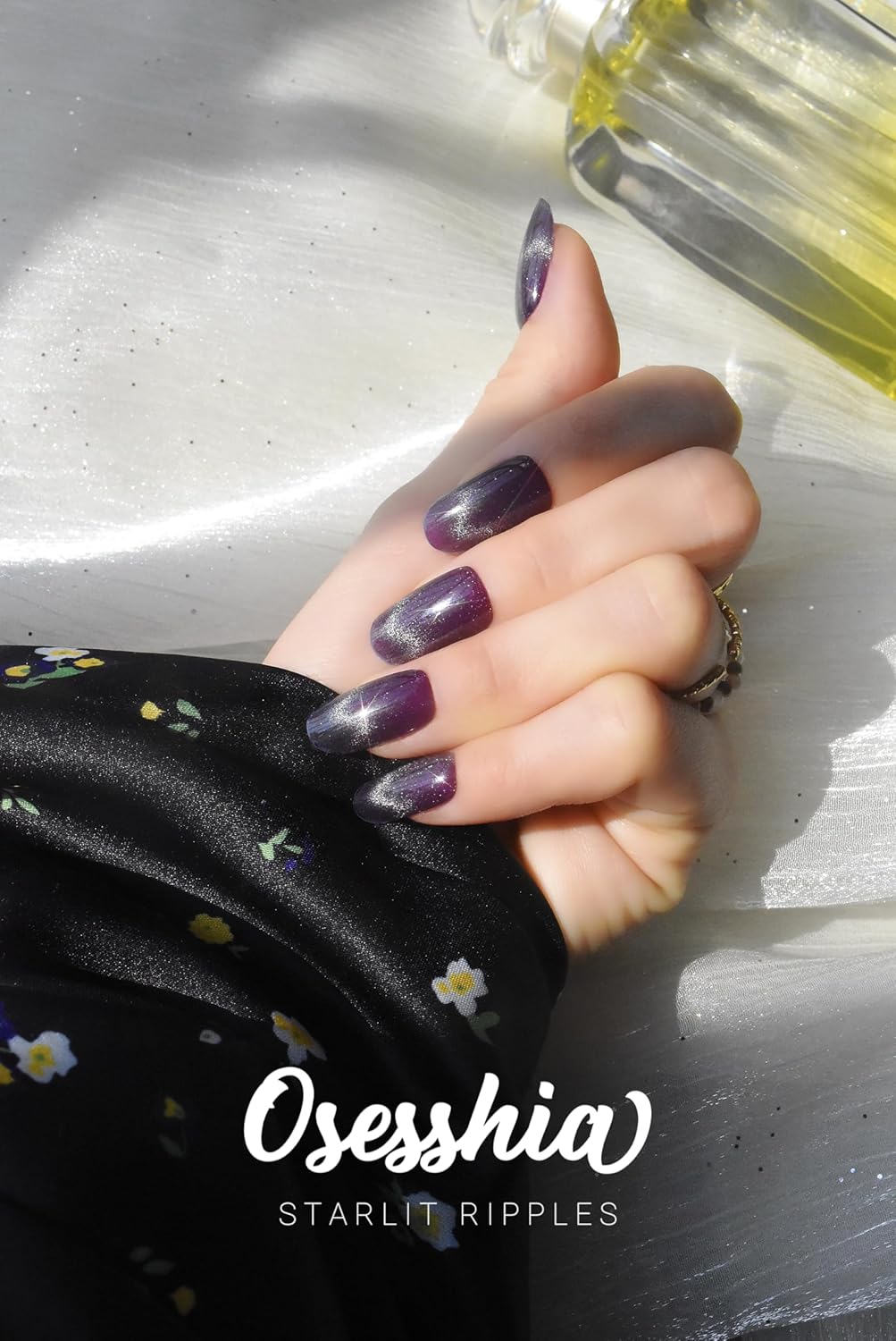 Semi Cured Gel Nail Strip Starter Kit - 60 Nail Stickers, UV Lamp & Tools for Salon Quality Christmas Nails