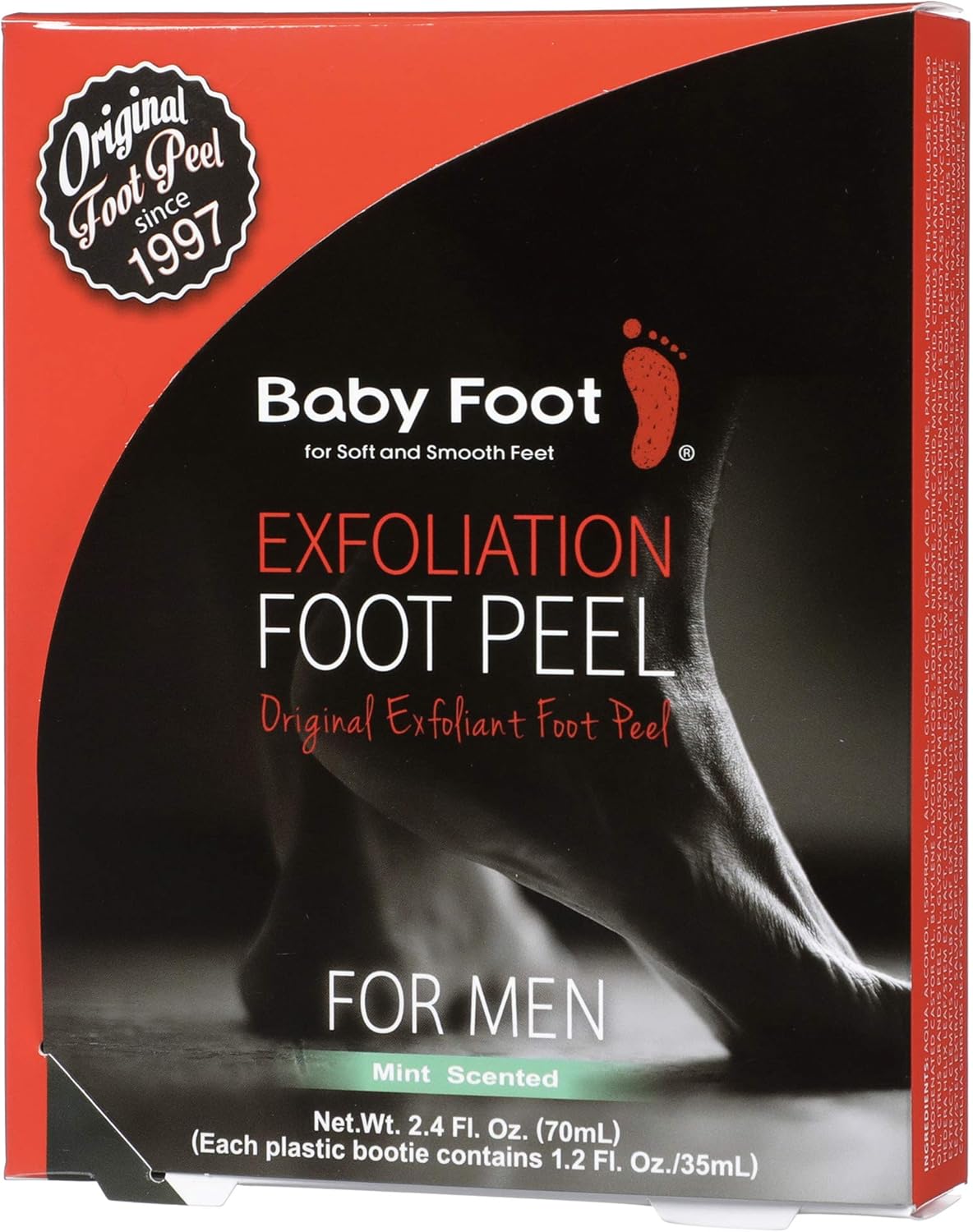 Baby Foot Peel Mask for Men & Women - Exfoliate Rough, Cracked Feet for Baby Soft Skin - 2.4 Fl. Oz