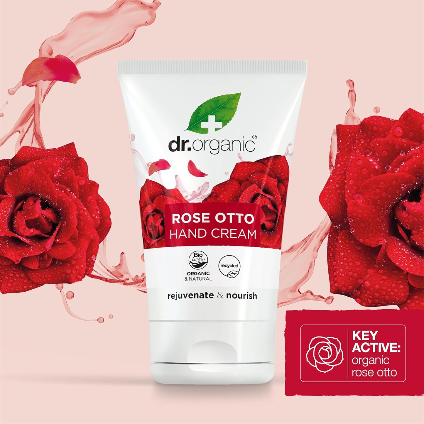 Organic Rose Otto Hand & Nail Cream - Nourishing Moisturizer for Soft Skin