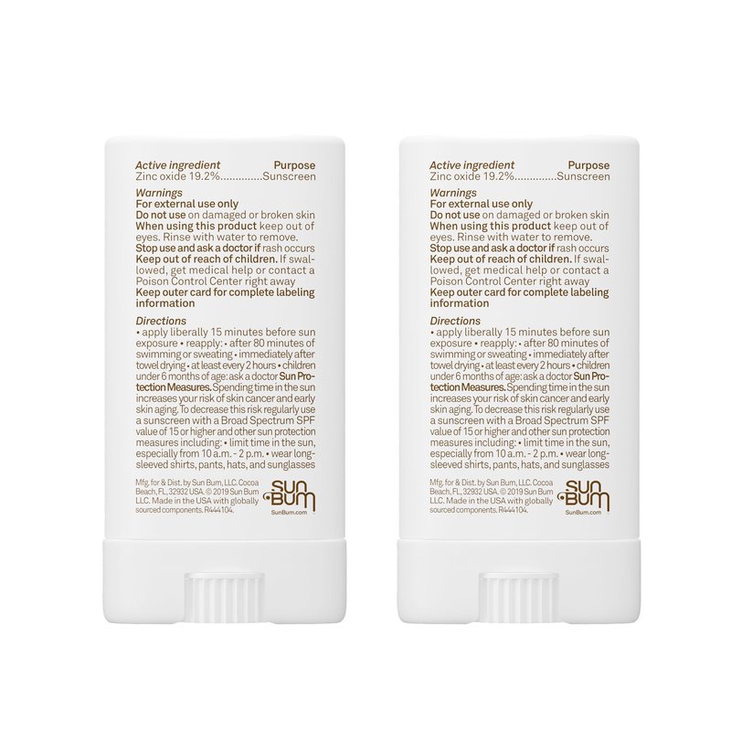 Baby Bum Mineral Sunscreen Face Stick - SPF 50 - UVA,UVB Face and Body Protection - Fragrance Free Safe for Sensitive Skin- Travel Size 0.45 Ounce (Pack of 2)