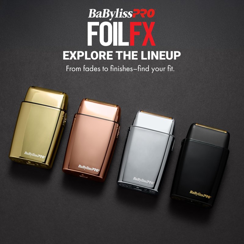 BaBylissPRO Barberology Double Foil Shaver, FXFS2 SILVERFX Professional Electric Shaver