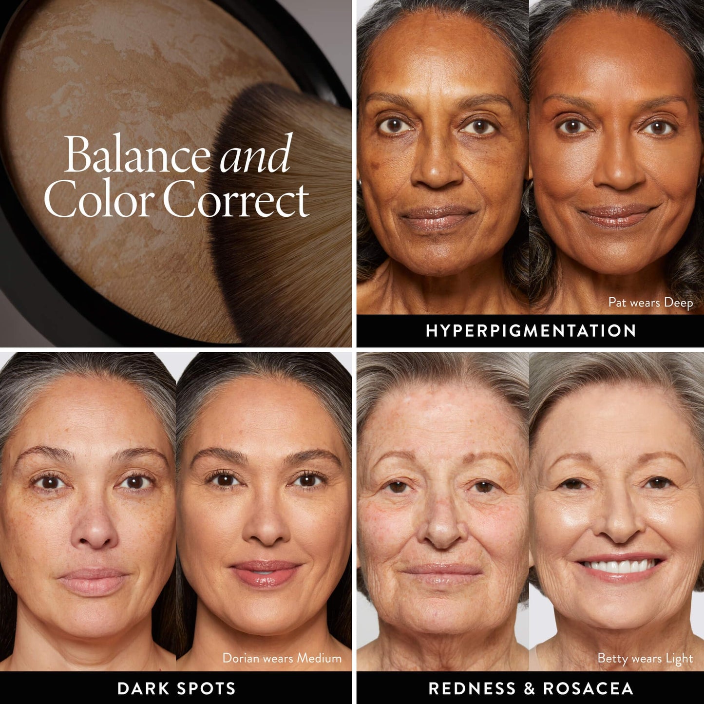 LAURA GELLER NEW YORK Baked Balance-n-Brighten Foundation with Kabuki Brush Makeup Set, Medium