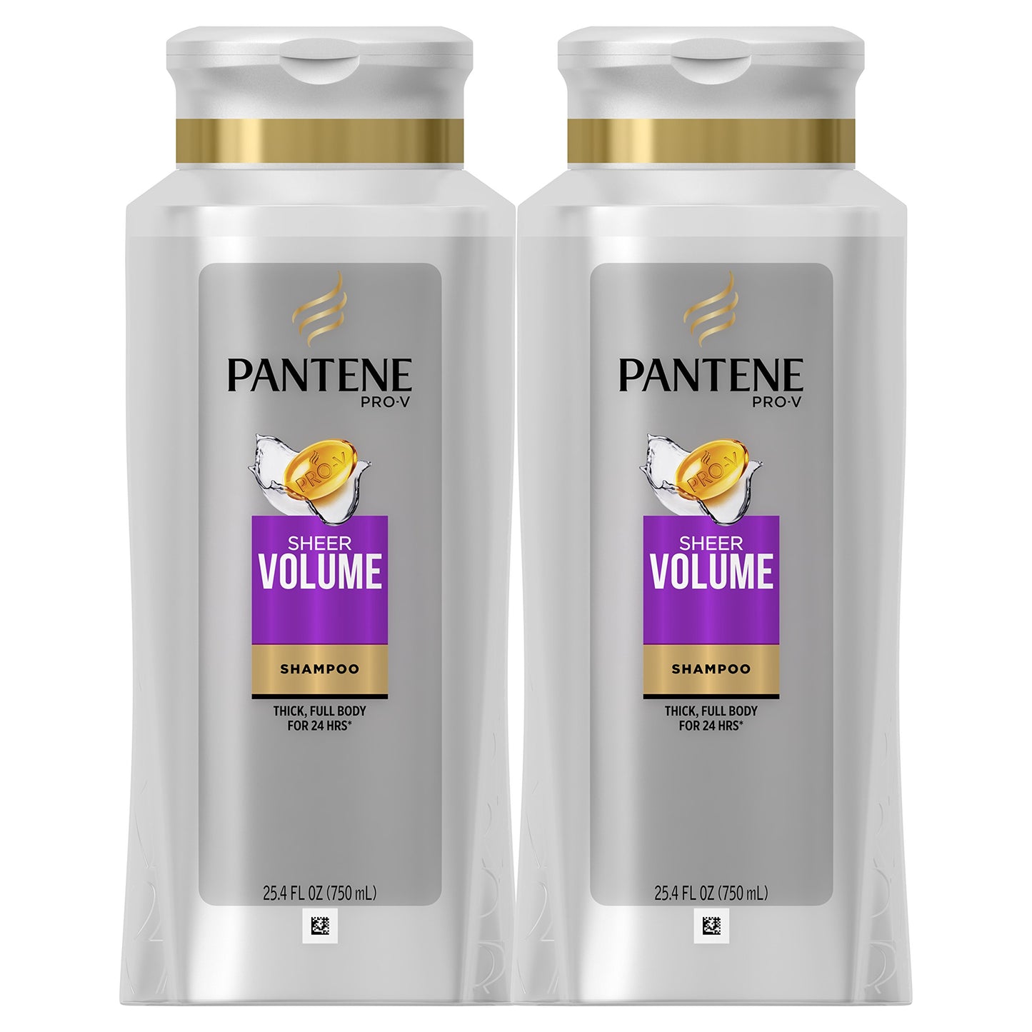 Pantene Volumizing Shampoo for Fine Hair, Sheer Volume 25.4 Fl Oz (Pack of 2)