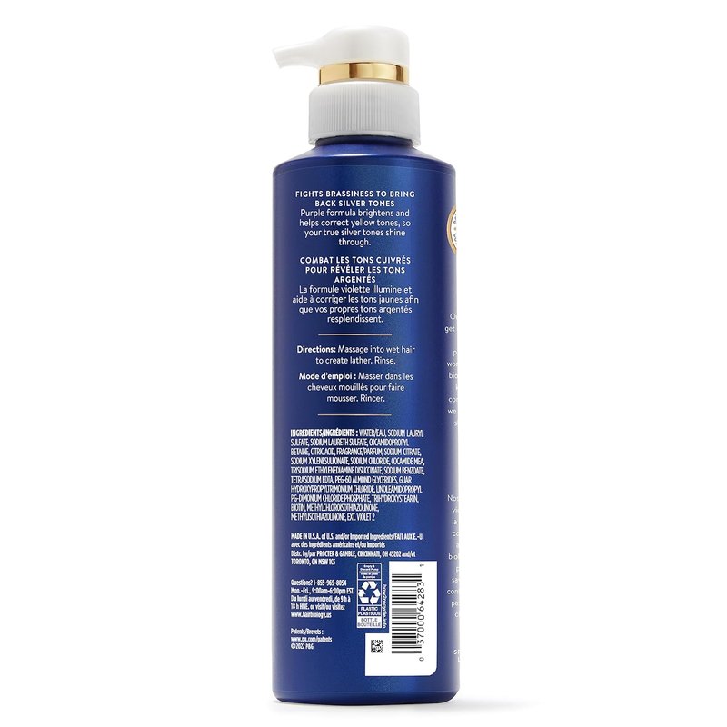 Hair Biology Biotin-Infused Purple Shampoo & Conditioner Set - Anti-Brassiness, Moisturizing | 12.8 Fl Oz Each, 2 Pack