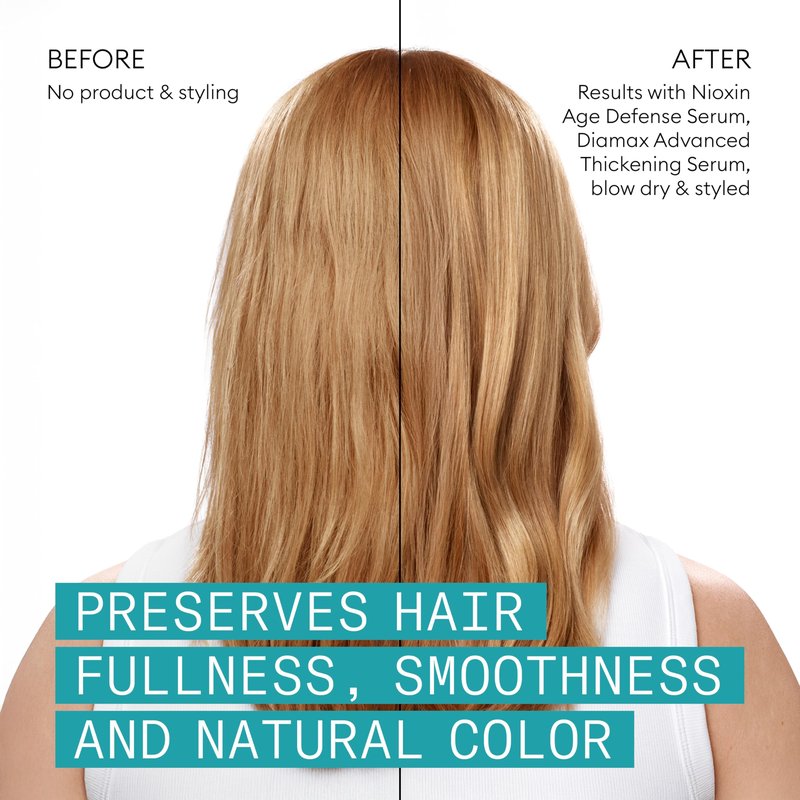 Nioxin Age Defense Anti-Aging Hair Serum | Leave-in Scalp Treatment with Peptides | 2.3 Fl Oz | 70mL