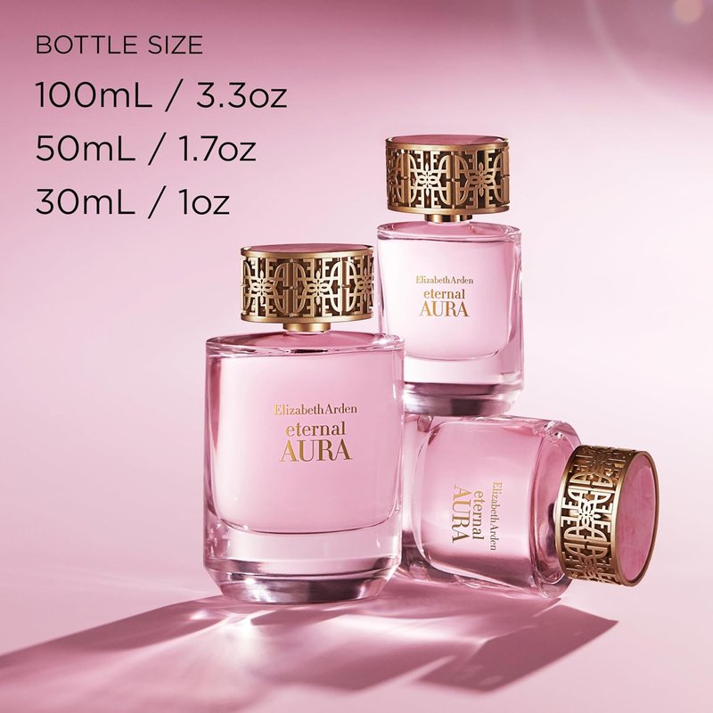 Eternal Aura Eau de Parfum for Women - Floral & Amber Scent with Pink Pepper, Magnolia & Sandalwood | 3.4 oz
