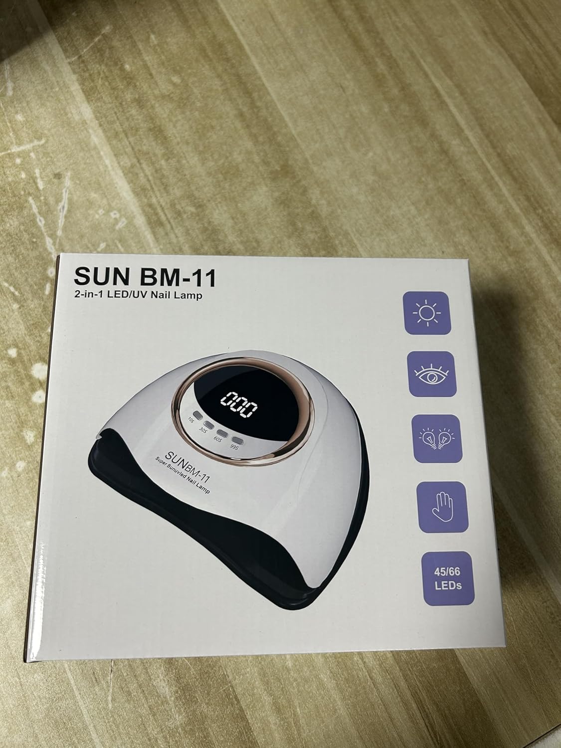 Professional 180W UV LED Nail Lamp - Fast Gel Nail Dryer with 4 Timer Settings & LCD Display