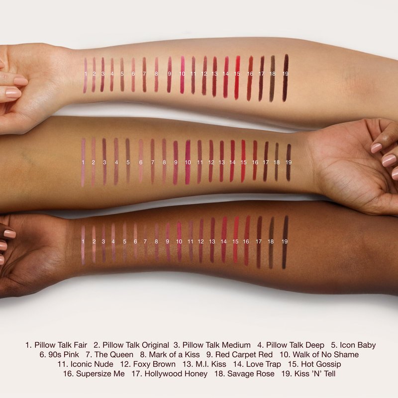 Charlotte Tilbury Lip Cheat Lip Liner Pencil - Gives Lips a Fuller-Looking, Defined Pout - Enriched with Jojoba Oil & Hyaluronic Acid - Waterproof, Smudge-Proof & Transfer-Proof - 90's Pink