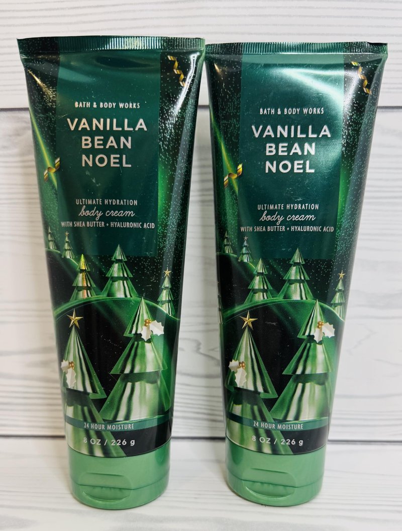Bath & Body Works Women's Vanilla Bean Noel Ultimate Hydration Body Cream 8 Ounces Pack of 2