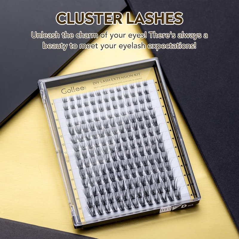 Lash Clusters - 168 Pcs D Curl Individual Eyelashes | Soft Wispy DIY Extensions 8-16mm