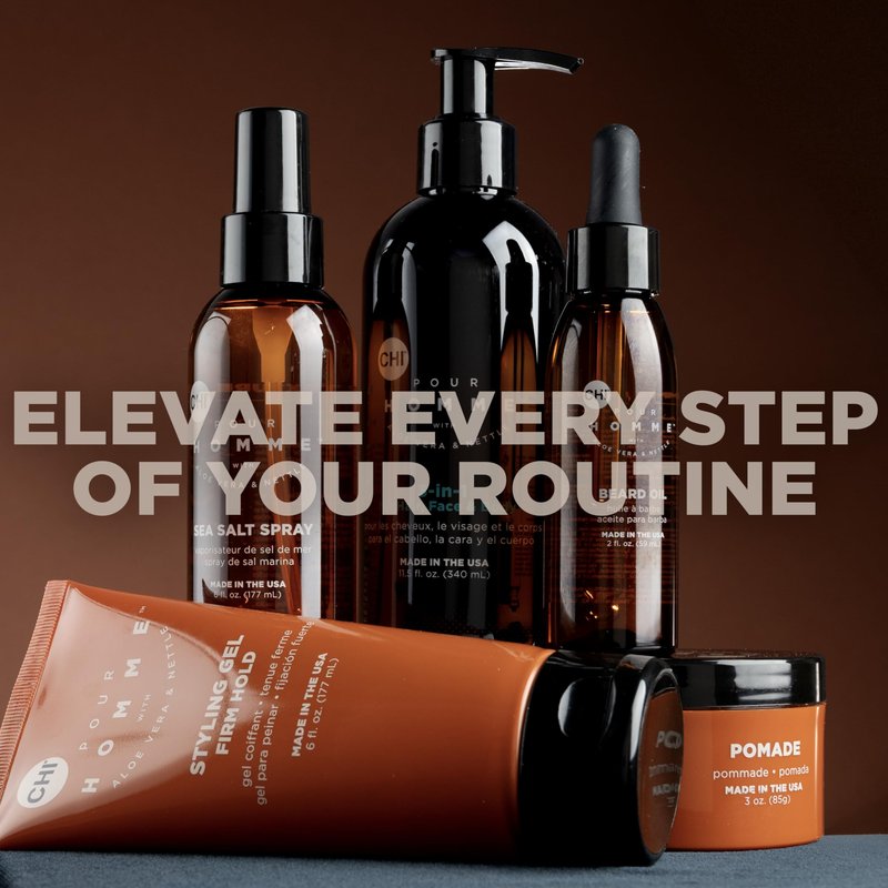 CHI Pour Homme Daily Moisturizing Conditioner for Men, Sulfate-Free Hair Detangler with Aloe Vera, Nettle & Redensyl for Hydrated, Fuller-Looking, Smooth & Manageable Hair, Fresh Woody Scent, 25 oz
