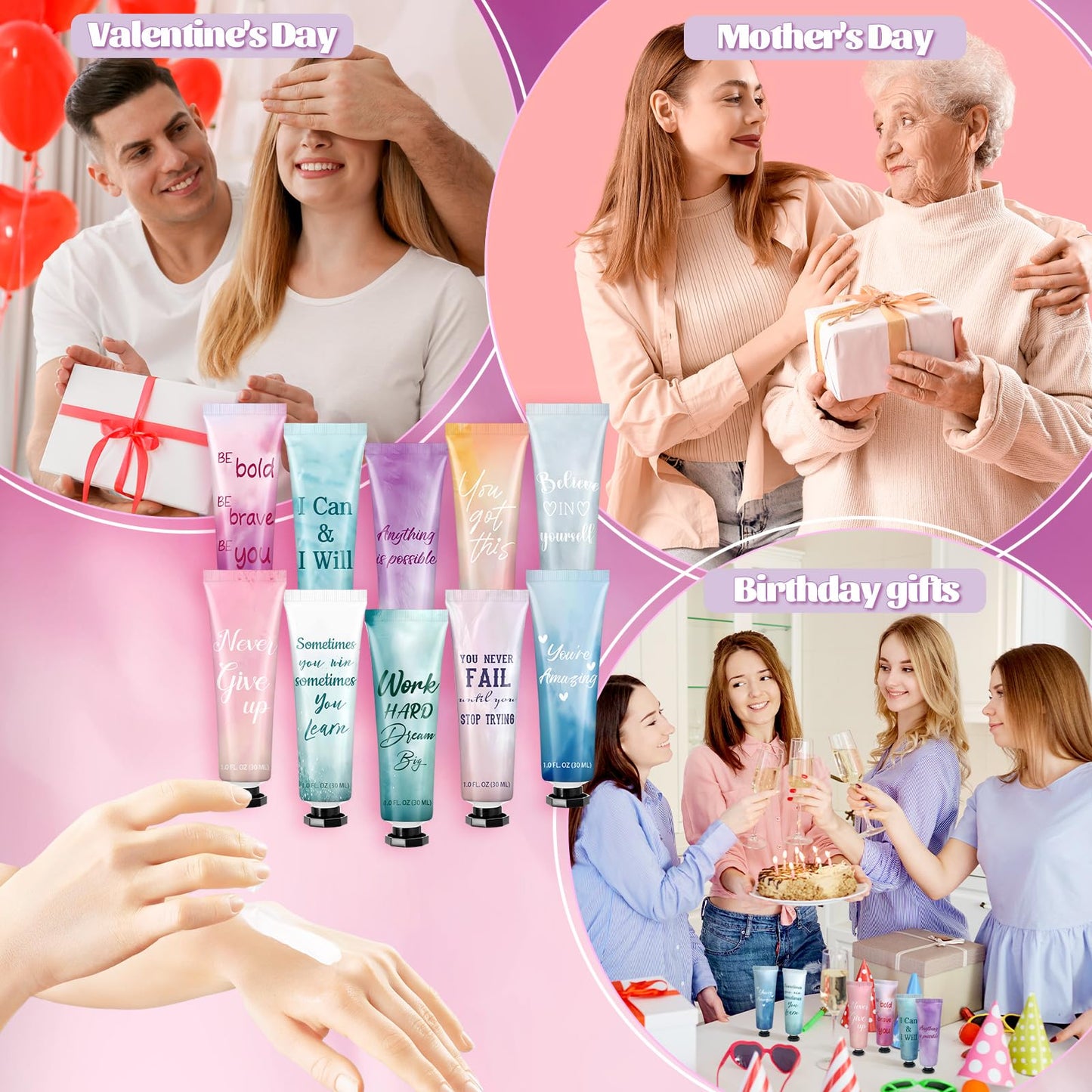 Leelosp 30 Pack Employee Teacher Appreciation Gifts Bulk Travel Size Hand Cream Inspirational Natural Fragrance Hand Lotion Thank You Gift for Admin Assistant Teacher Nurse Coworker Staff Volunteer