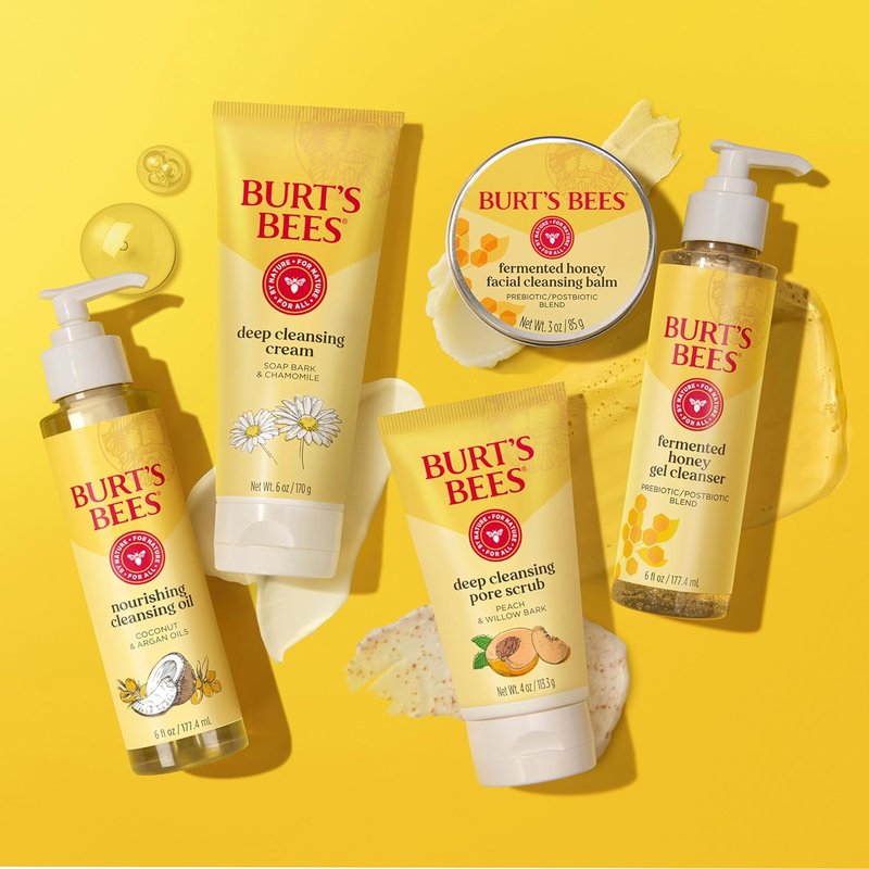 Burt's Bees Deep Cleansing Cream - Soap Bark & Chamomile, 6 Oz | Gentle Facial Cleanser
