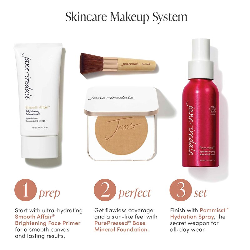 jane iredale PurePressed Base Mineral Foundation Refill or Refillable Compact Set| Semi Matte Pressed Powder with SPF | Talc Free, Vegan, Cruelty-Free
