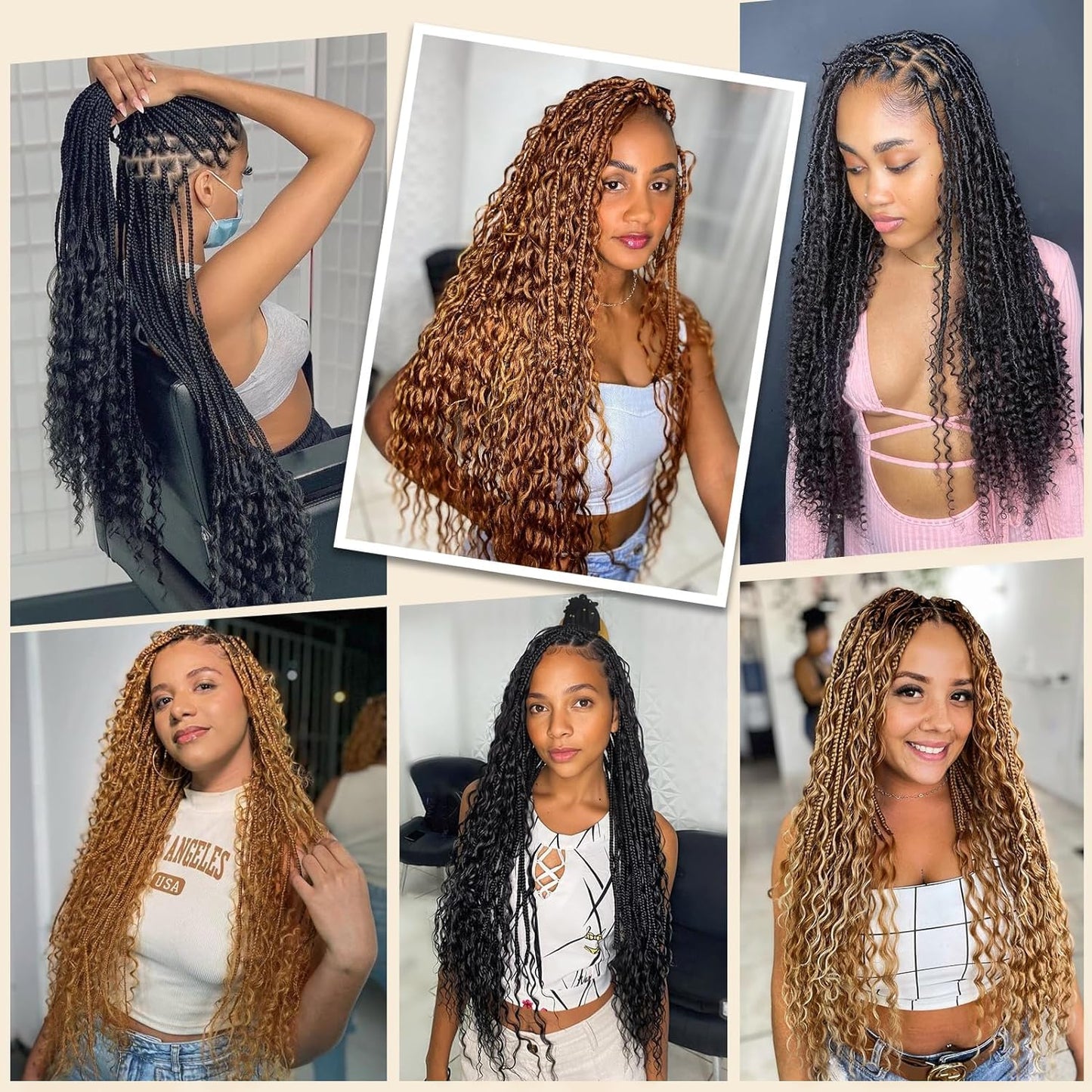 Xddnamei Deep Wave Human Braiding Hair 2 Bundles Total 100g 18 Inch 27# Honey Blonde Braiding Human Hair Brazilian Virgin Hair Bundles for Boho Braids