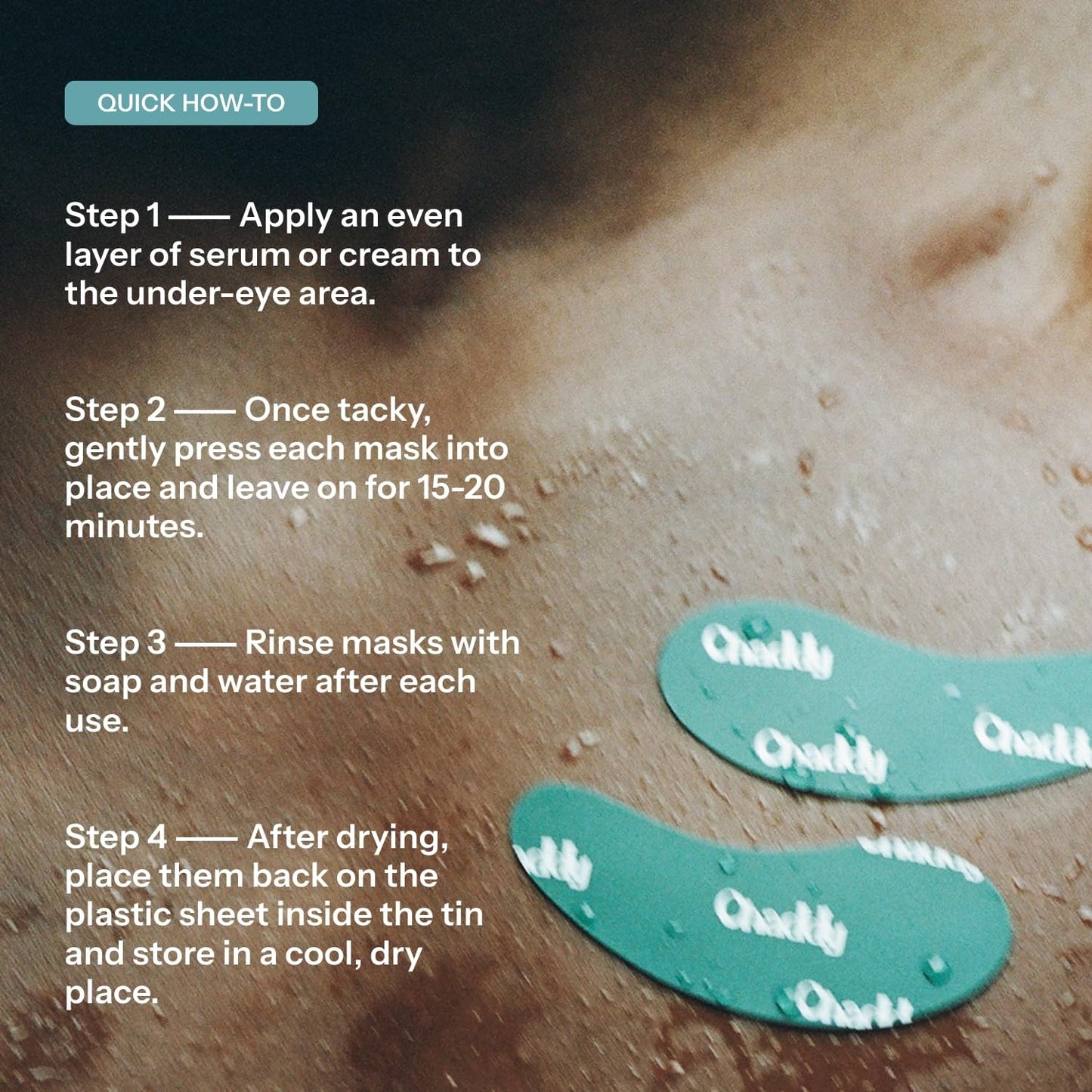 Chaddy Endlessly Reusable Eye Masks - 100% Medical Grade Silicone - Lightweight, Easy to Clean, Cooling Effect