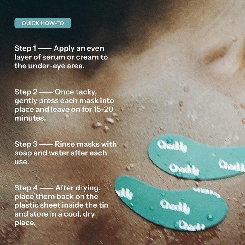 Chaddy Endlessly Reusable Eye Masks - 100% Medical Grade Silicone - Lightweight, Easy to Clean, Cooling Effect