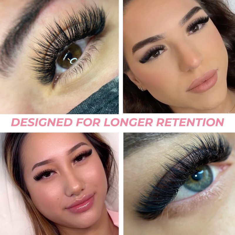One V Salon Pro 10D Promade Loose Fans, 1000 Premade Mega Volume Lash Fans | D Curl | 0.05 mm | 8–15 mm Mixed Lengths | Thin Base, Hand-Crafted Eyelash Extensions(10D-0.05-D-Curl)