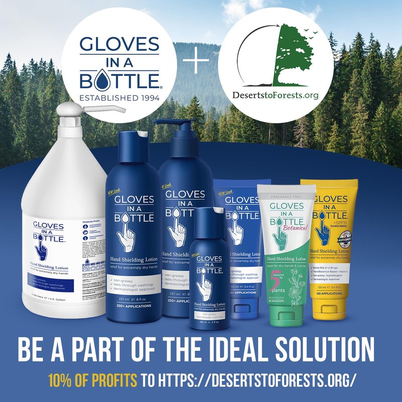 Gloves In A Bottle – Shielding Lotion for Dry Skin, Hand Lotion Travel Size, Protects & Restores Dry Cracked Skin– 3.4 oz..