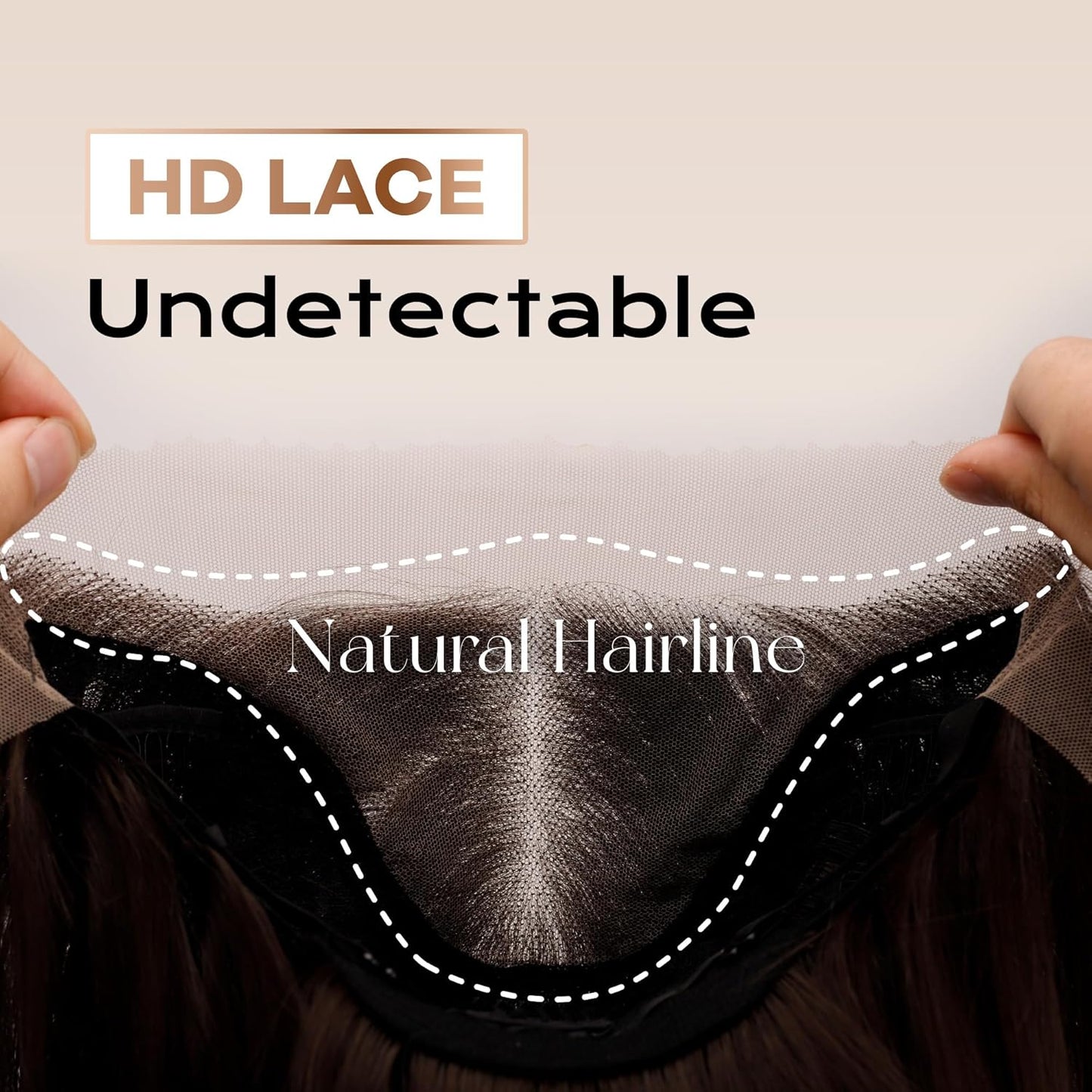 Chocolate Brown Lace Front Wig - 26 Inch Long Straight Synthetic Hair | Pre-Plucked, Glueless Design for Everyday Wear