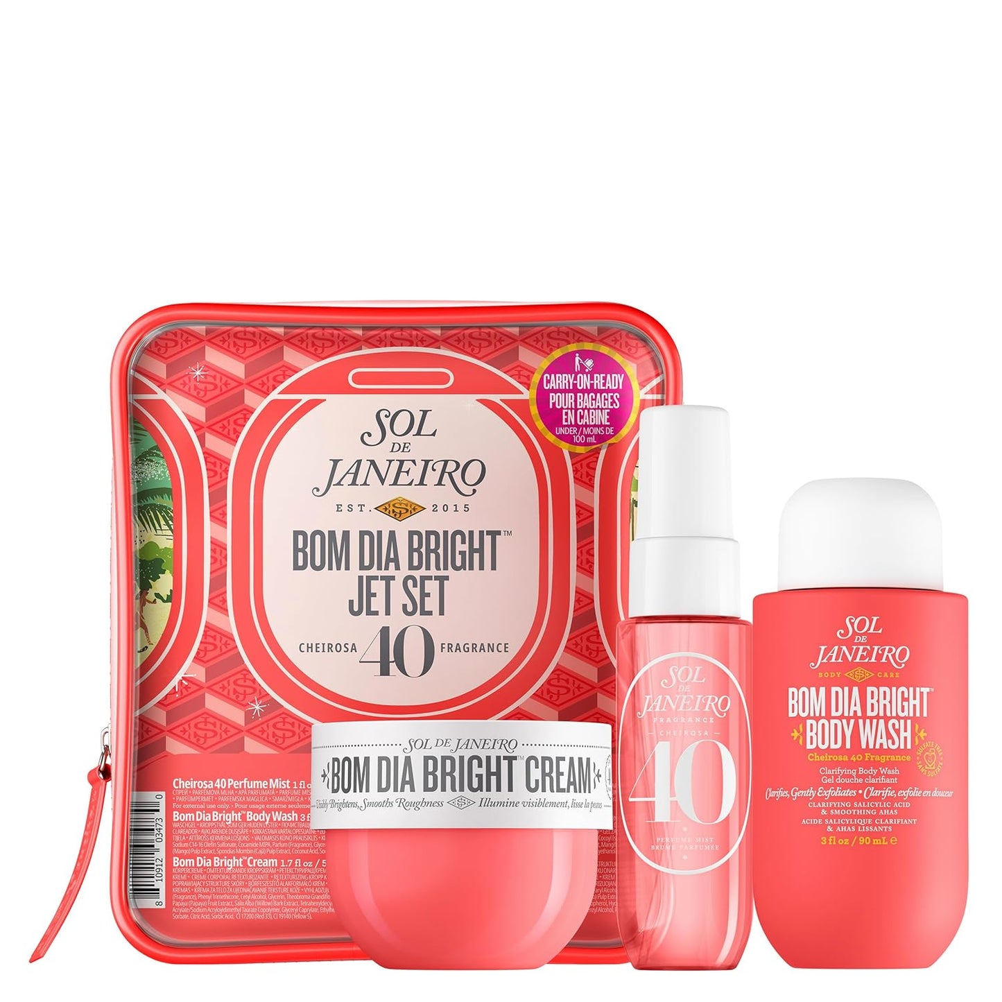 SOL DE JANEIRO Jet Set | Travel-Size Body Care Set | Tropical Fragrance