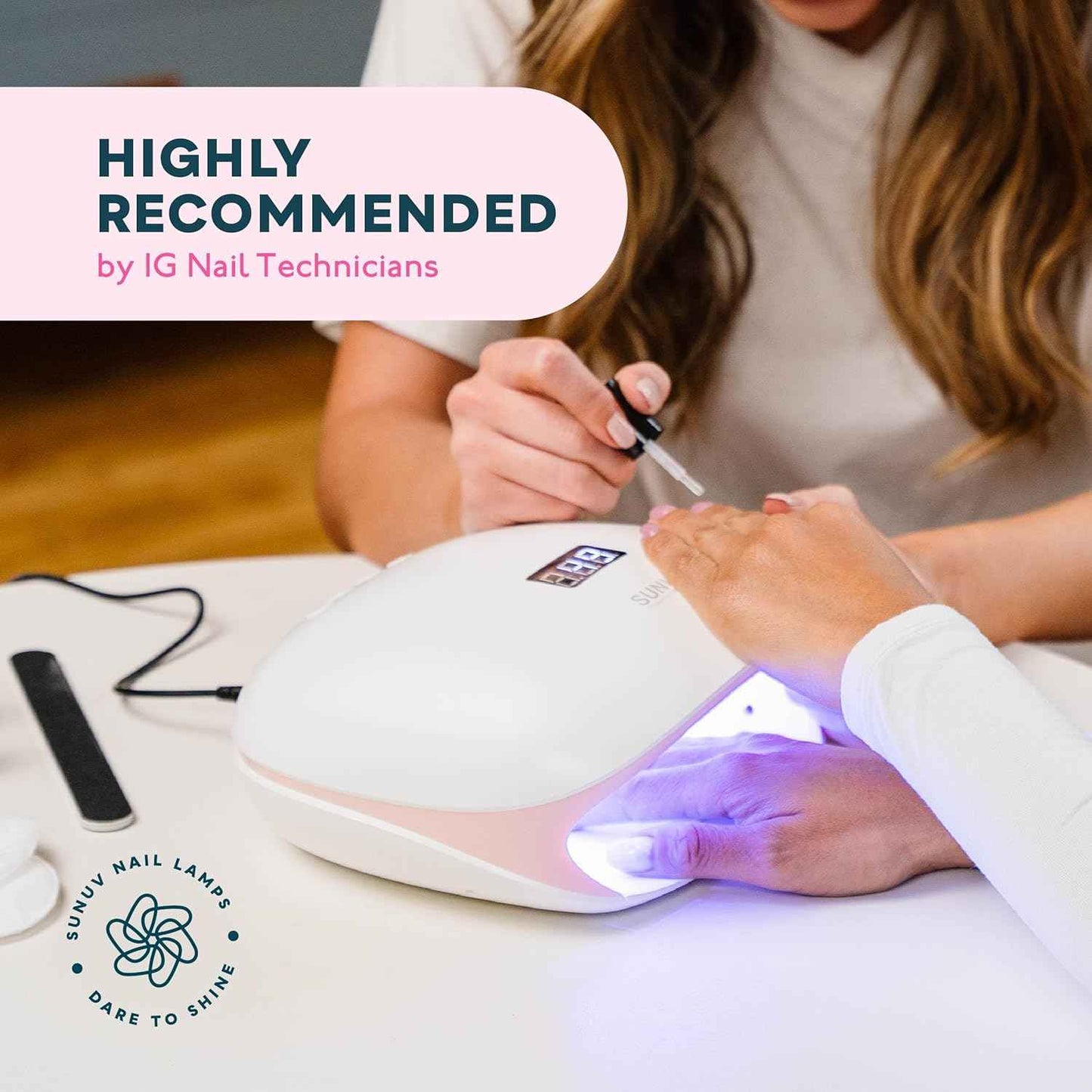 48W SUNUV SUN4S UV Nail Lamp with 4 Timer Settings & UV Gloves - Gel Nail Dryer