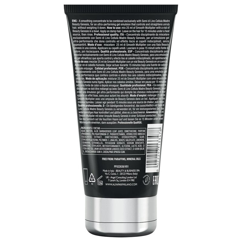 Alfaparf Milano Semi di Lino Hair Smooth Multiplier Set - Controls Frizz & Enhances Color | 2-Piece Set