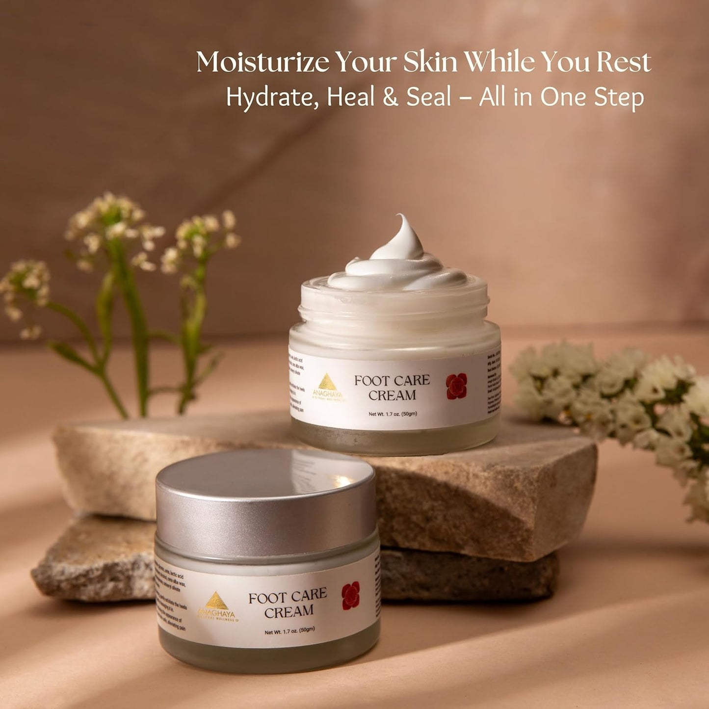 Cracked Heel Repair Foot Cream – Ayurvedic Moisturizer with Jaatyadi Oil & Urea, 1.76 Oz