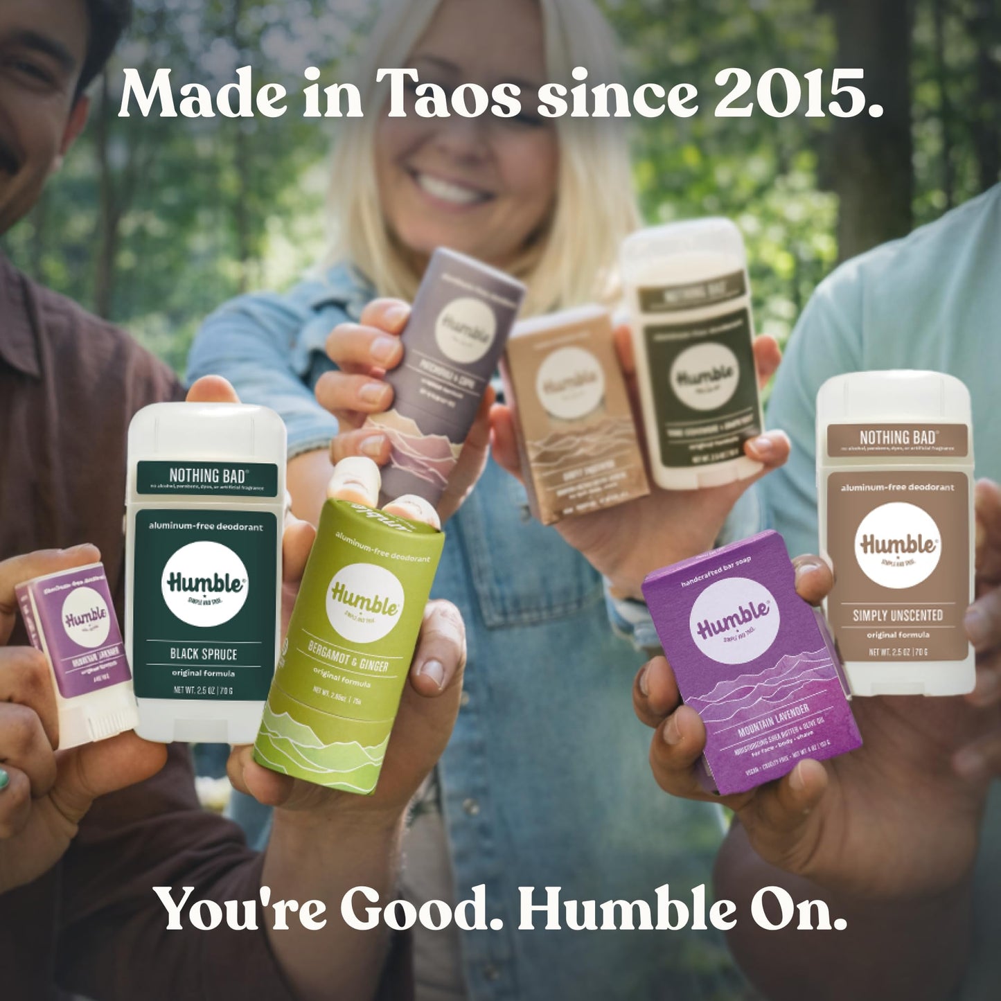 Humble Natural Bar Soap, Herbal & Fresh - Cold Processed Face & Body Soap Bar with Essential Oils - Moisturizing Formula for Long-Lasting Freshness, Gently Cleanses & Soothes Skin, Vegan - 3 Pack