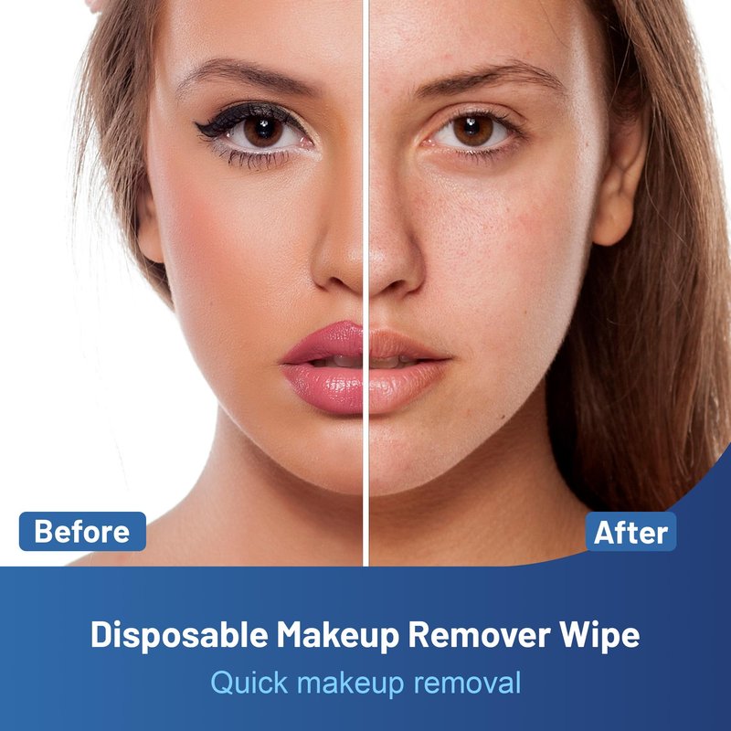 200 Count Makeup Remover Wipes Individually Wrapped, Travel Individual Wet Wipes Bulk, Gentle Cleansing for Face Mascara Lipstick, Single Makeup Removing Wet Wipes