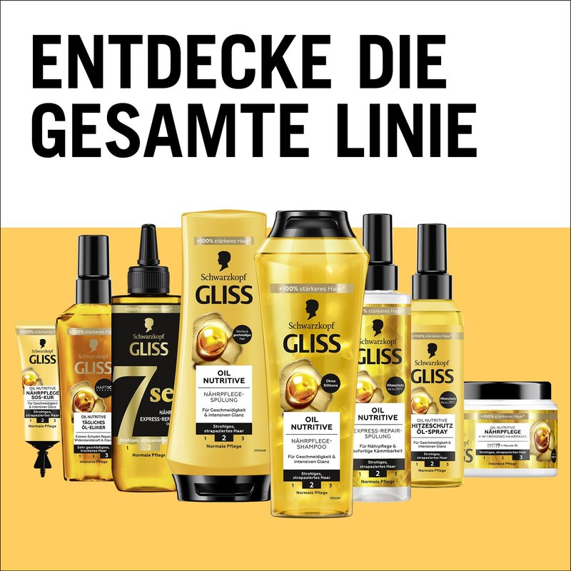 Gliss Kur Hair Oil Daily Oil Elixir (75 ml), Hair Oil for Dry Hair Nourishes and Refines Hair Without Oily Residue, Contains Argan Oil and Vitamin E