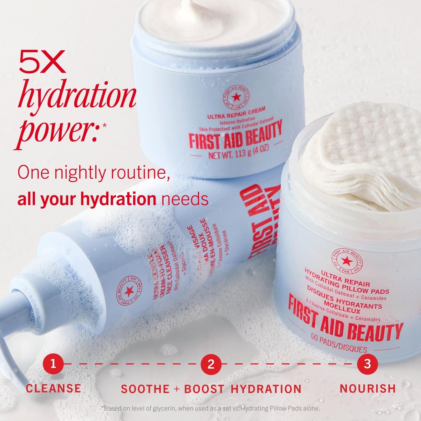 First Aid Beauty - Ultra Repair Cream - Intense Hydration Face & Body Moisturizer - Whipped Colloidal Oatmeal Clinically Proven to Strengthen Skin Barrier in 7 Days - Helps Relieve Eczema, 8 oz
