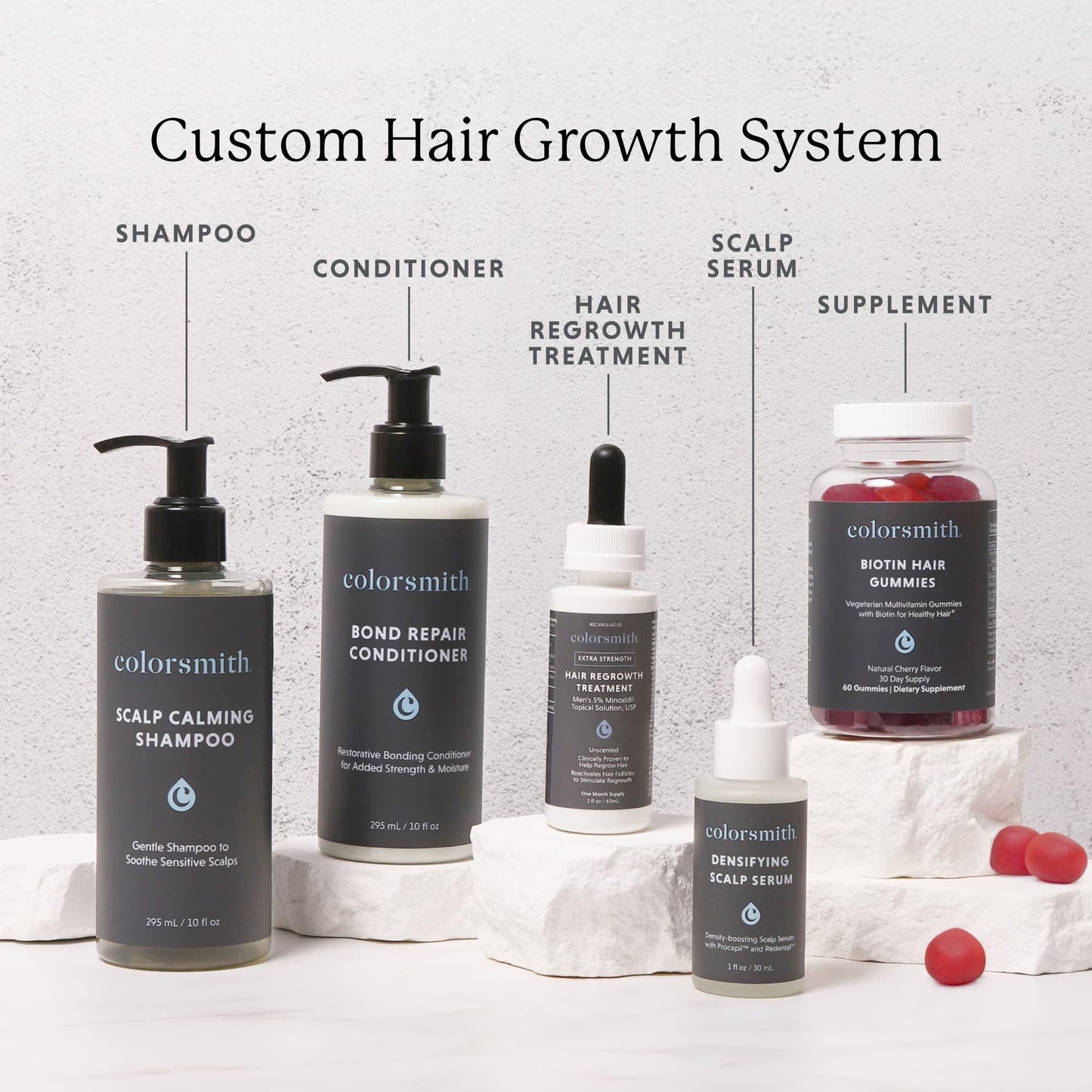 Colorsmith Extra Strength Hair Regrowth Treatment, 5% Minoxidil Solution, 2 fl oz, Unscented, For Men