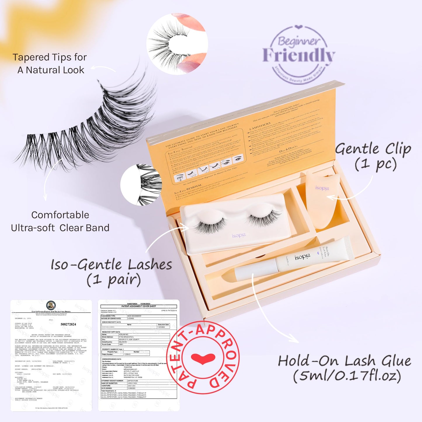 ISOPIA Fake Enyelashes,False eyelash,False Eyelash kit,best fake eyelashes,Wearing Starter Friendly Kit,Reusable,Cruelty-Free, Contact Lens Friendly