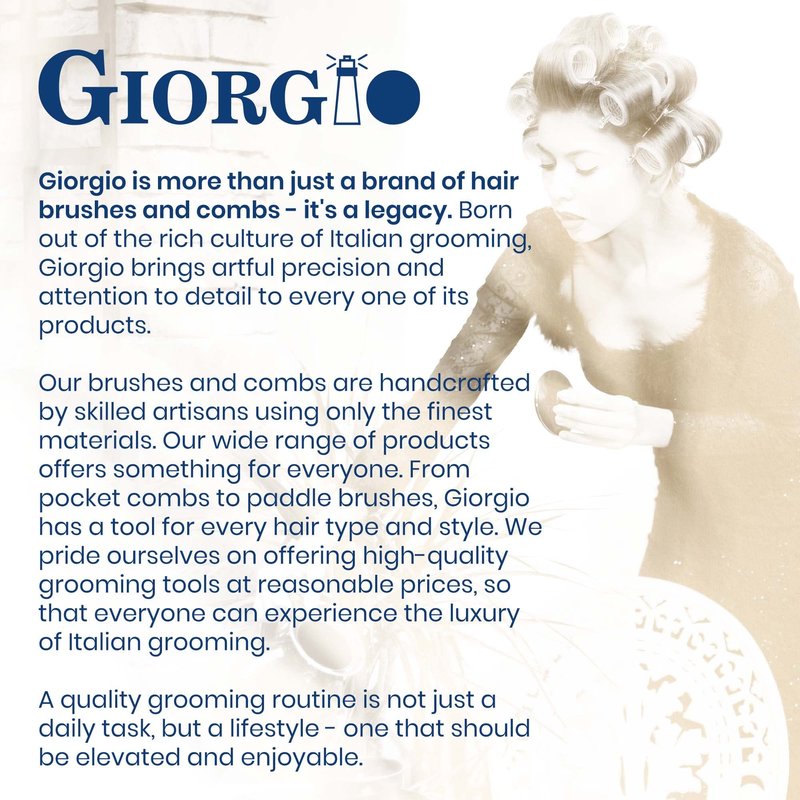 Giorgio G55 TY Wide Tooth Comb for Wet Hair Detangling Comb, Hair Comb for Thin to Medium Thickness Hair Detangler, Hair Combs for Women, Handmade Large Tooth Comb Rake Comb Saw-Cut and Hand Polished