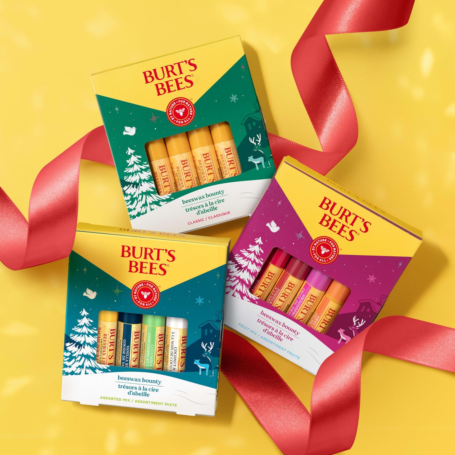 Burt's Bees Lip Balm, Beeswax Bounty, Classic, 4-Pack, 0.15 Oz