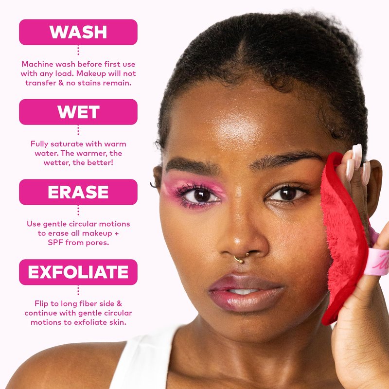 The Original MakeUp Eraser 7-Day Set, Erase All Makeup with Just Water, Including Waterproof Mascara, Eyeliner, Foundation, Lipstick, Sunscreen, and More! (Hello Kitty Classic), 7ct.