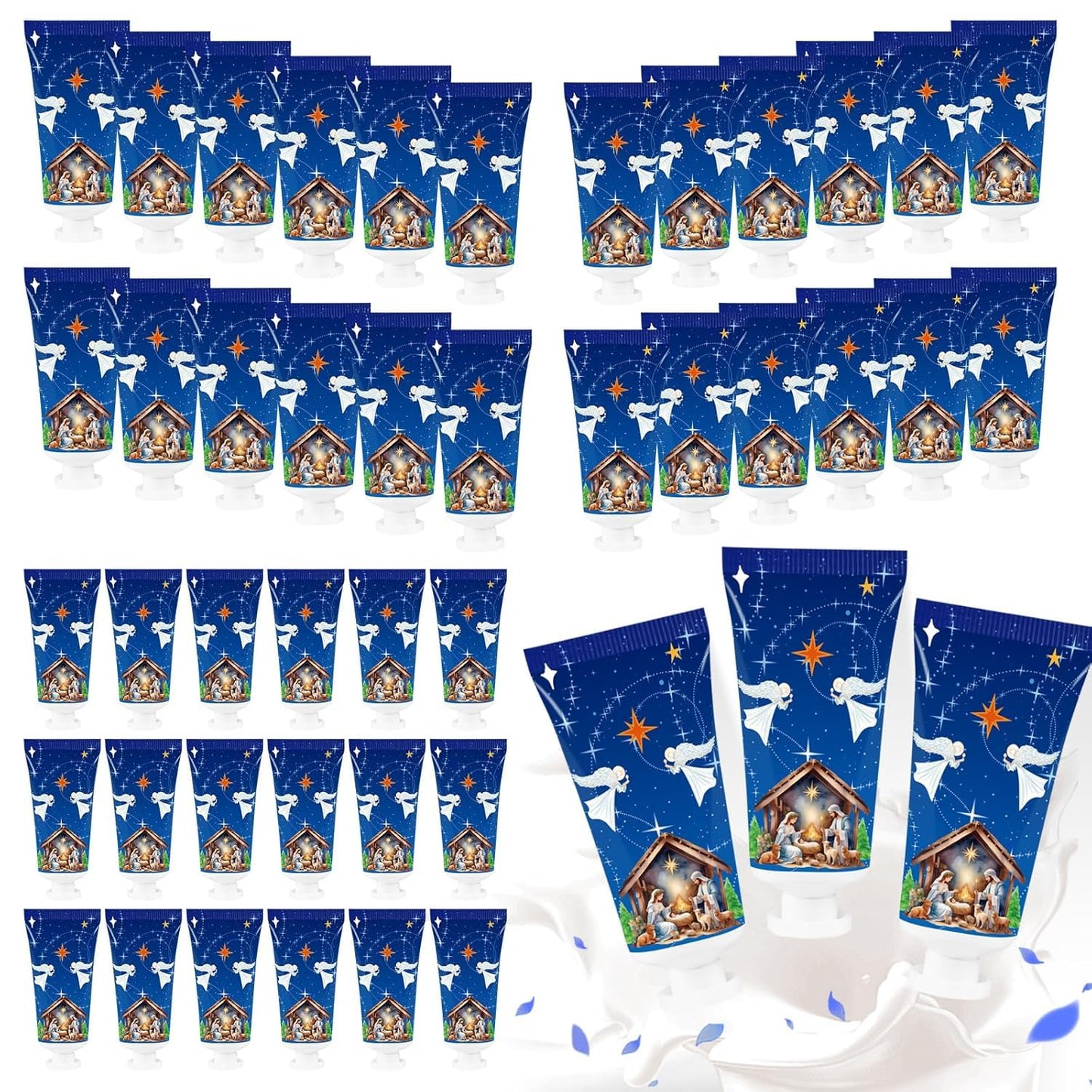 50 Pcs Christmas Hand Cream Set - Travel Size Winter Scented Lotion for Women & Girls - Unique Stocking Stuffers (Nutcracker)